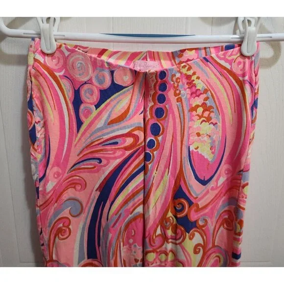 Lilly Pulitzer Womens Georgia May Palazzo Pull-On Stretch Pants Reef Retreat XXS - Picture 2 of 16